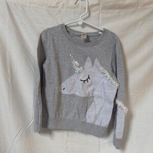 OshKosh B'gosh Heather Gray Unicorn Sweater
